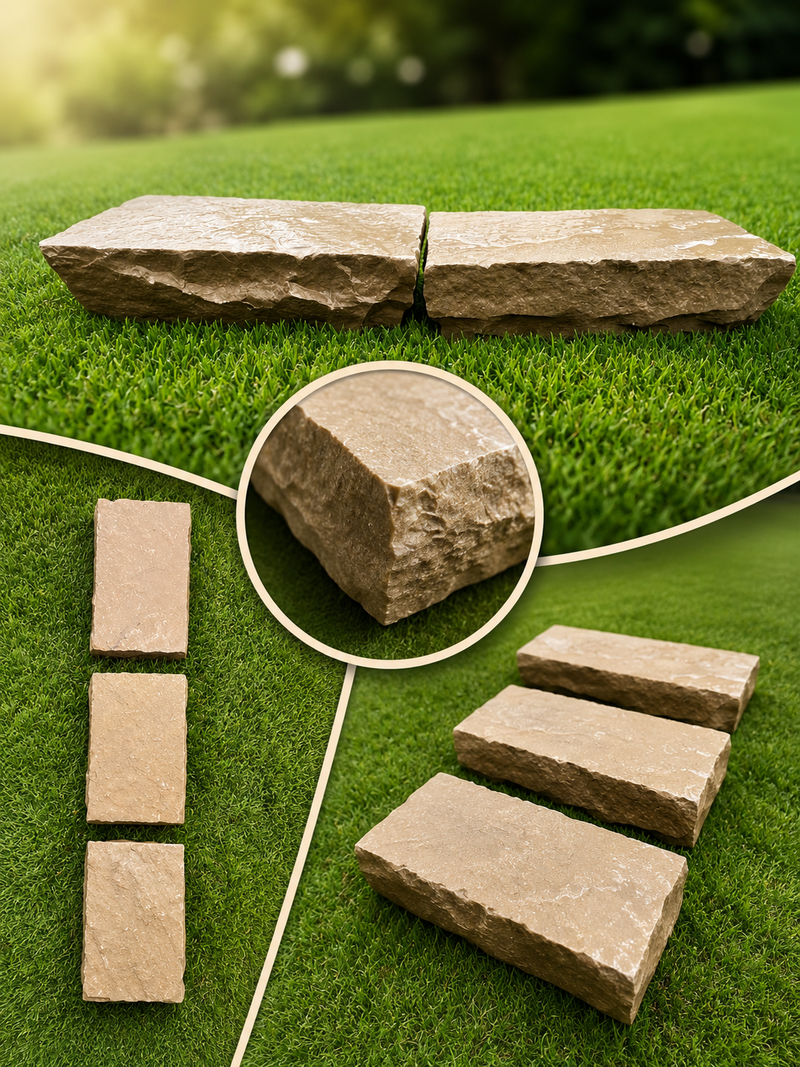 Tumbled Raj Green Sandstone Cobbles