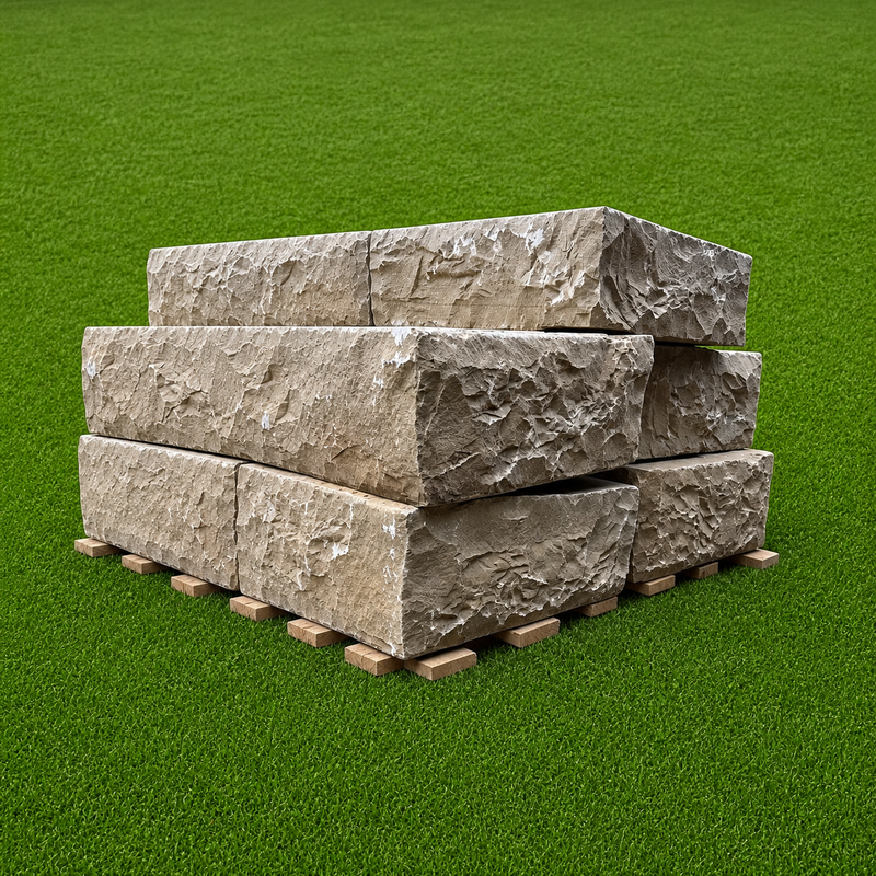 Raj Green Sandstone Steps – Natural Chiselled Edge